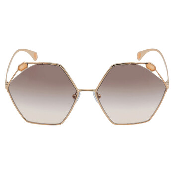 Pink Gradient Grey Hexagonal Sunglasses BV6160 20143B