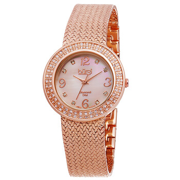 Pink Mother of Pearl Diamond Dial Watch BUR097RG