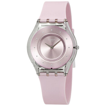 Pink Pastel Pink Dial Pink Rubber Watch SFE111