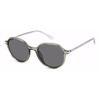 Polarized Grey Geometric Sunglasses PLD 4149GSX 08YWM9