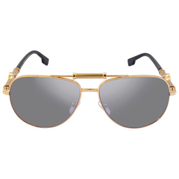 Polarized Grey Mirror Silver Pilot Sunglasses VE2236 1002Z3