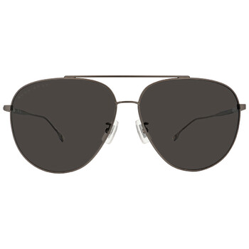 Polarized Grey Pilot Sunglasses BOSS 1296FS 0R80M9