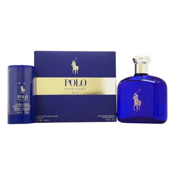 Polo Blue by Ralph Lauren for Men  2 Pc Gift Set 4.2oz EDT Spray 0.5oz EDT Splash