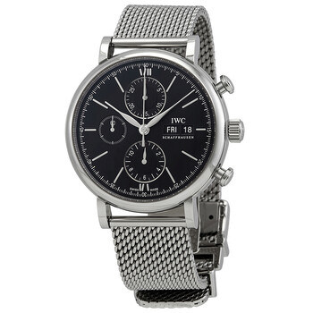 Portofino Chronograph Automatic Black Dial Watch IW391030