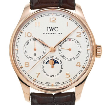 Portugieser Perpetual Moon Phase Automatic Silver Dial Watch IW344202