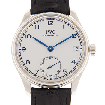 Portuguese Hand Wind Eight Days 150 Years White Dial Watch IW510212