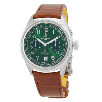 Premier B01 Chronograph 42 Automatic Chronometer Green Dial Watch AB0145371L1P1