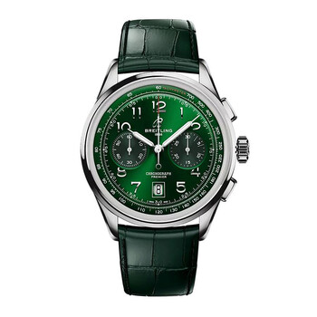 Premier B01 Chronograph Automatic Green Dial Watch AB0145371L1P2