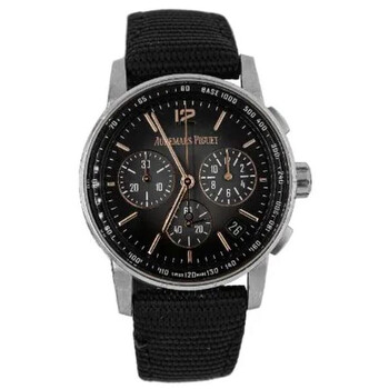 Preowned Audemars Piguet Code 11.59 Chronograph Smoked Lacquered Grey Dial With Sunray Pattern Dial Watch 26393CR.OO.A002KB.01