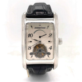 Preowned Audemars Piguet Edward Piguet Silver Guilloche Dial Watch 26006BC.OO.D002CR.01