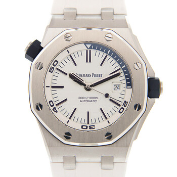 Preowned Audemars Piguet Royal Oak Offshore White with Mega Tapisserie pattern Dial Watch 15710ST.OO.A010CA.01