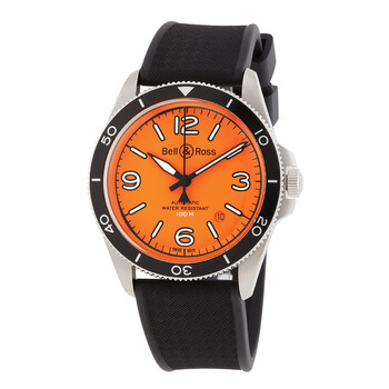 Preowned Bell and Ross BR V292 Automatic Orange Dial Watch BR V292 OSTSRB