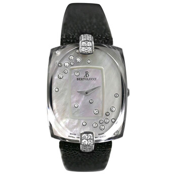 Preowned Bertolucci Doppia Quartz Diamond White Dial Watch