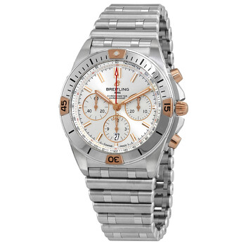 Preowned Breitling Chronomat B01 Chronograph Automatic Silver Dial Watch IB0134101G1A1