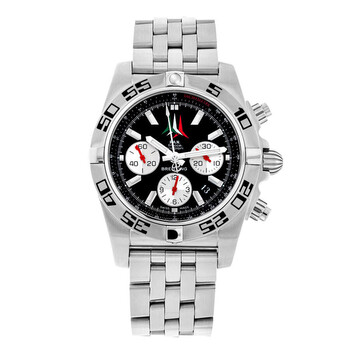 Preowned Breitling Chronomat Chronograph Automatic Chronometer Black Dial Watch AB01104DBC62377A