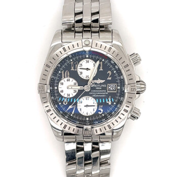 Preowned Breitling Chronomat Evolution Chronograph Automatic Chronometer Grey Dial Watch A1335611C647