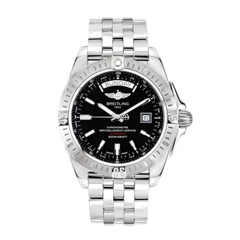 Preowned Breitling Galactic Automatic Chronometer Black Dial Watch A453201ABG10