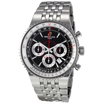 Preowned Breitling Montbrillant Chronograph Automatic Black Dial Watch A2335121BA93