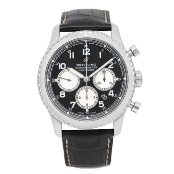 Preowned Breitling Navitimer 8 Chronograph Automatic Chronometer Black Dial Watch AB0117131B1A1