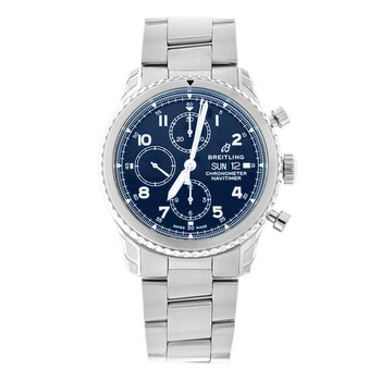 Preowned Breitling Navitimer 8 Chronograph Automatic Chronometer Blue Dial Watch A13314101C1A1
