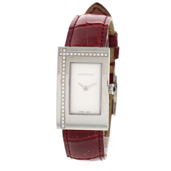 Preowned Burberry Quartz Diamond White Dial Watch BU5502