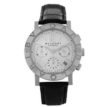 Preowned Bvlgari Bulgari Chronograph Automatic Silver Dial Watch BB38SLCH