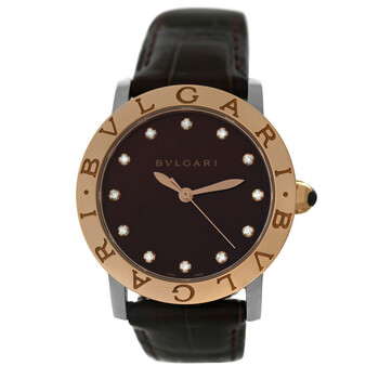 Preowned Bvlgari Bvlgari Automatic Diamond Brown Dial Watch