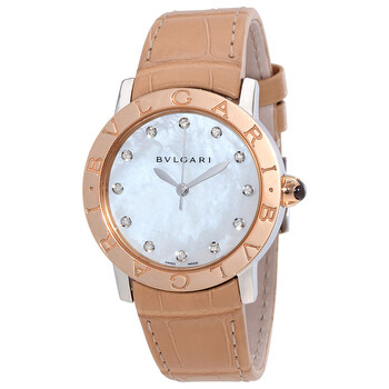 Preowned Bvlgari Bvlgari Bvlgari Diamond White Mother of Pearl Dial Watch