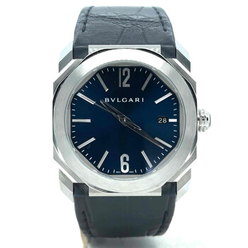 Preowned Bvlgari Octo Solotempo Blue Dial Watch