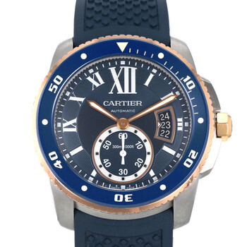 Preowned Cartier Calibre De Cartier Automatic Blue Dial Watch W2CA0009
