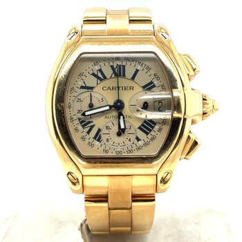 Preowned Cartier Roadster Chronograph Silver Dial Watch W62021Y2