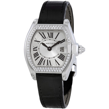 Preowned Cartier Roadster Diamond Silver Dial Watch WE500260