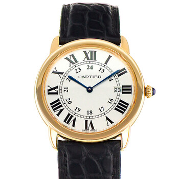 Preowned Cartier Rondo Solo De Cartier Quartz White Dial Watch W6700455