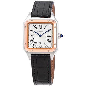 Preowned Cartier SantosDumont Silver Dial Watch W2SA0011