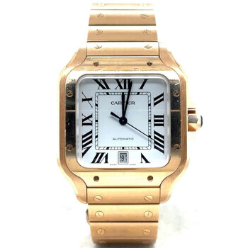 Preowned Cartier Santos White Dial Watch WGSA0018