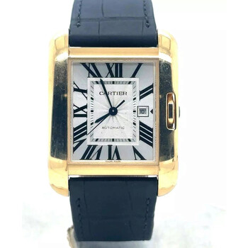 Preowned Cartier Tank Anglaise Large Silver Dial Watch W5310032