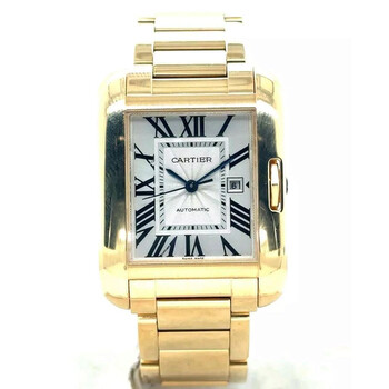 Preowned Cartier Tank Anglaise Silver Dial Watch W5310018