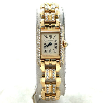 Preowned Cartier Tank Louis Quartz Diamond Watch