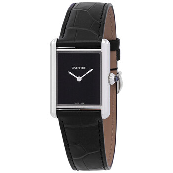 Preowned Cartier Tank Must Black Dial Watch WSTA0072