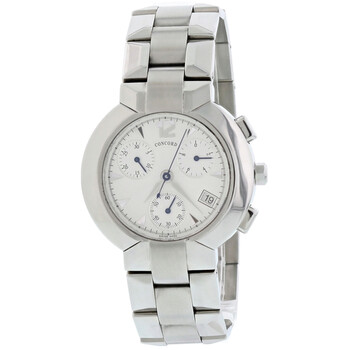 Preowned Concord La Scala Chronograph Quartz Silver Dial Watch 14.C5.1891