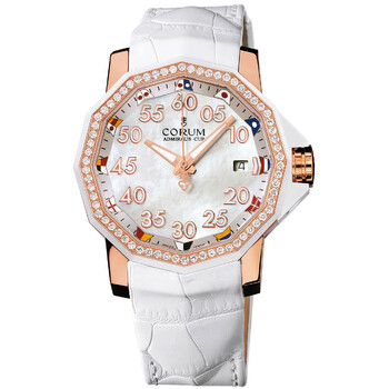 Preowned Corum Admirals Cup Competition Diamond Motherofpearl Dial Watch 082.951.850089 PN34