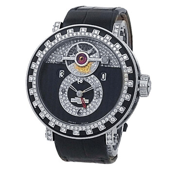 Preowned DeWitt Academia Diamond Black Dial Watch AC.2041.40A102.M121102