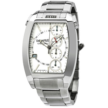 Preowned Eberhard and Co Chrono 4 Chronograph Automatic White Dial Watch