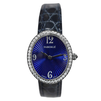 Preowned Faberge Anastasia Quartz Diamond Blue Dial Watch