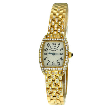 Preowned Franck Muller Cintree Curvex Quartz Diamond White Dial Watch 2500QZD