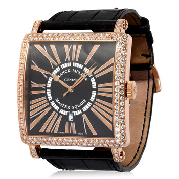 Preowned Franck Muller Master Square Automatic Diamond Black Dial Watch 6000K SC DT D