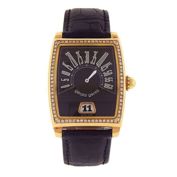 Preowned Gerald Genta Retro Solo Automatic Diamond Black Dial Watch G.3671