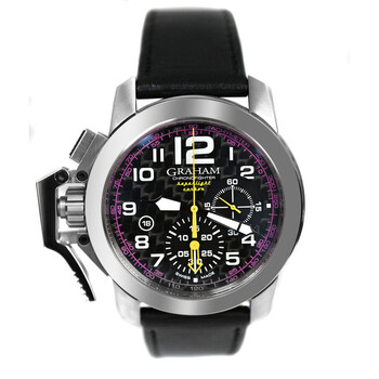 Preowned Graham Chronofighter Superlight Carbon Chronograph Automatic Black Dial Watch 2CCAS.V01A