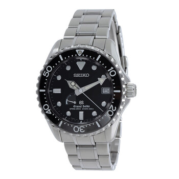 Preowned Grand Seiko Spring Drive Diver Automatic Black Dial Watch SBGA029