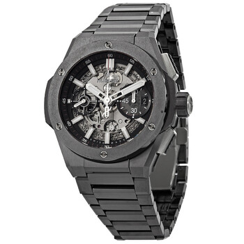 Preowned Hublot Big Bang Integral Chronograph Skeleton Dial Watch 451.cx.1170.cx